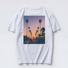 Camiseta vintage de alta qualidade por atacado com estampa tropical personalizada ver&atilde;o manga curta masculina camisetas gr&aacute;ficas