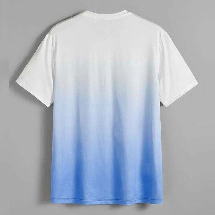 Professional Factory Custom T-paita -iskulause Graafinen painettu Ombre Miesten Lyhythihainen Perus Premium T-paita