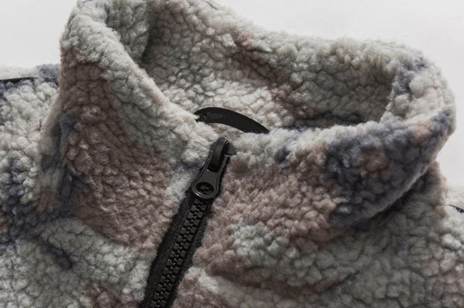 OEM-producent tilpasset herre bomuldspolstret modecamouflagejakke i polar fleece