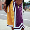 H&oslash;ykvalitets Oem Sportswear Basketball Shorts Custom Color Block Stripet Trim Detail Herre Mesh Shorts med glidel&aring;slomme