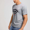 Brugerdefineret Wifi-m&oslash;nster trykt Herre grafisk T-shirt Kort&aelig;rmet O-hals Letv&aelig;gts M&aelig;nd Sommer 180 Gsm T-shirts