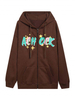 Produttore OEM Commercio all'ingrosso di alta qualit&agrave; Zip Up Uomo Moda Puff Stampa Felpe con cappuccio Logo personalizzato stampato Felpe con cappuccio sfuse con coulisse