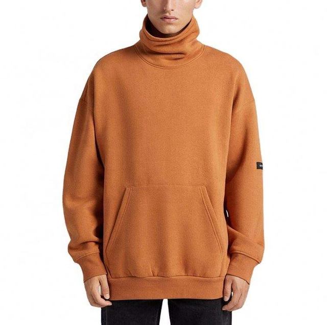 Κατασκευαστής OEM Προσαρμοσμένο, υψηλής ποιότητας, βαμβακερό φλις ψηλό γιακά, φούτερ πουλόβερ με κουκούλες