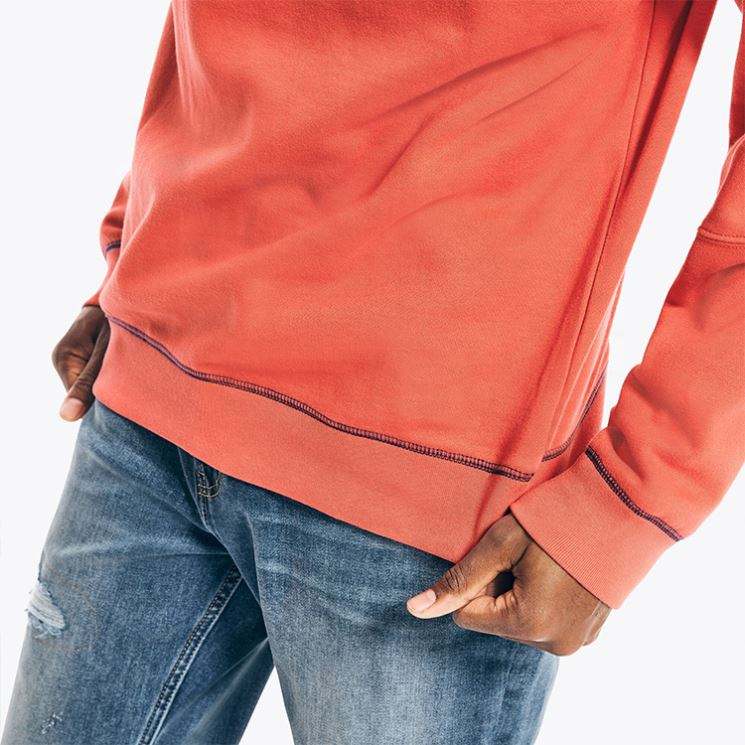 Felpa girocollo oversize tinta unita del produttore OEM Stampa personalizzata Felpe e felpe con cappuccio da uomo