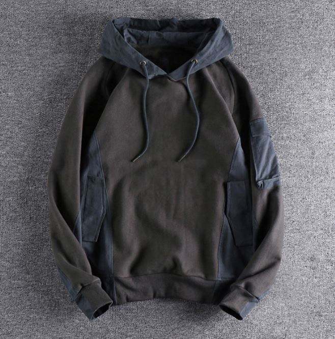 Producent OEM Dostosowana kieszeń z blokiem kolor&oacute;w Casualowa niestandardowa bluza Ponadgabarytowa bluza z kapturem Męska bluza z kapturem