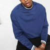 OEM Tillverkare Anpassad Herr Crew Neck Ribbing Stripe Oversized bomull Vanlig sweatshirt pullover