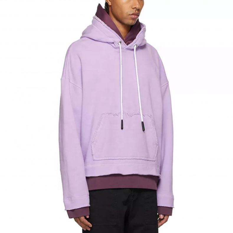 OEM v&yacute;robce Zak&aacute;zkov&eacute; francouzsk&eacute; frot&eacute; 100% bavlna Heavyweight Double Layer Oversized Mikina pro muže