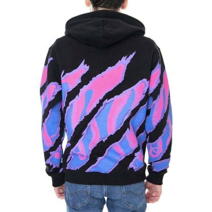 OEM-producent Custom Men Outdoor Streetwear Lang&aelig;rmet Pullover Grafisk Print H&aelig;ttemode Sort Vintage H&aelig;ttetr&oslash;jer