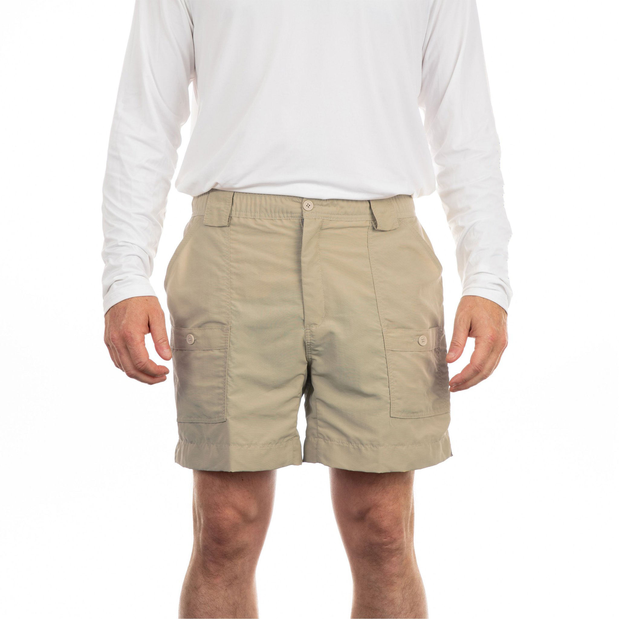 Fabricante OEM logotipo personalizado oculto estiramento el&aacute;stico cintura casual carga secagem r&aacute;pida homens shorts de pesca