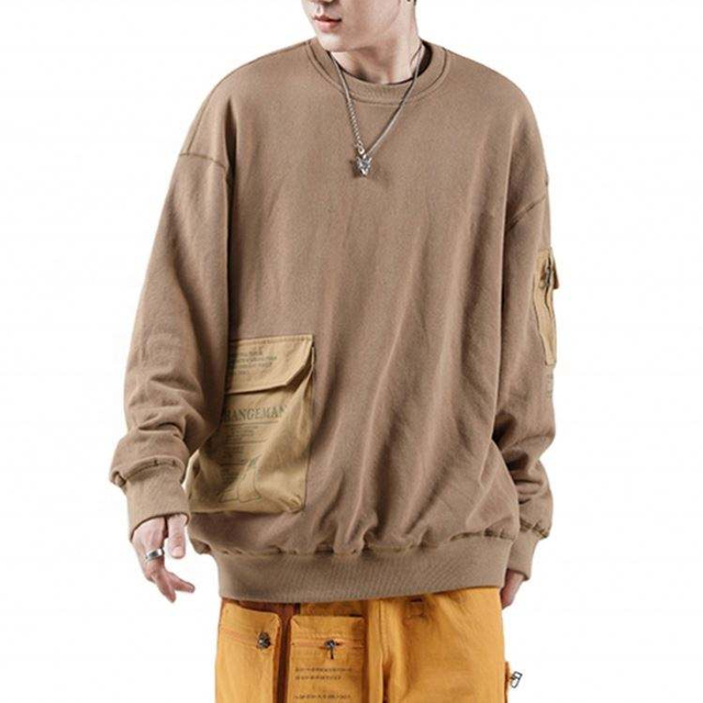 OEM Manufacturer Custom Color Clausus Logo Impensis Men's Tunicae Crewneck Pocket Oversized Sweatshirts
