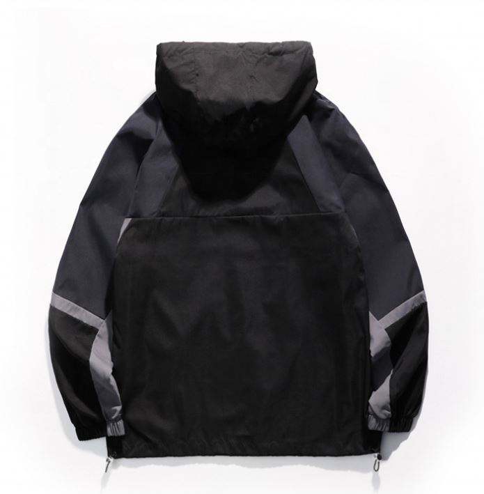 Pengilang OEM Disesuaikan Blok Warna Patchwork Setengah Zip Kasual Baju Sweat Tersuai Bersaiz Besar Hoodies Lelaki Hoodies