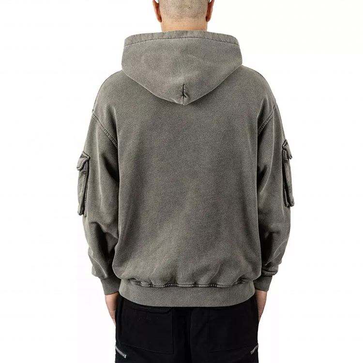 OEM Manufacturer Mens Shirt 3D Pocket Heavyweight Cotton lavit Zipper Hoodie Tutus
