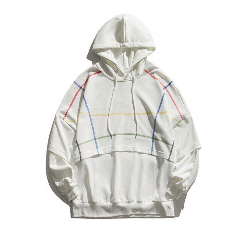 Sweat &agrave; capuche pour hommes, fabricant OEM, Logo personnalis&eacute;, vente en gros, nouveau Style d&eacute;truit, ourlet coup&eacute;, Hip Hop, trou cass&eacute;, sweat &agrave; capuche de styliste