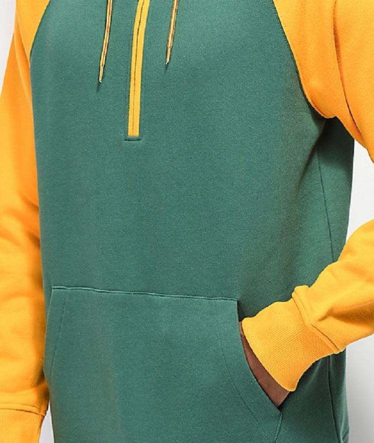 ผู้ผลิต OEM ผู้ชายที่กำหนดเองคุณภาพสูง 100 ผ้าฝ้ายสีเหลืองสีเขียวบล็อกเสื้อ Hoodies ว่างเปล่า
