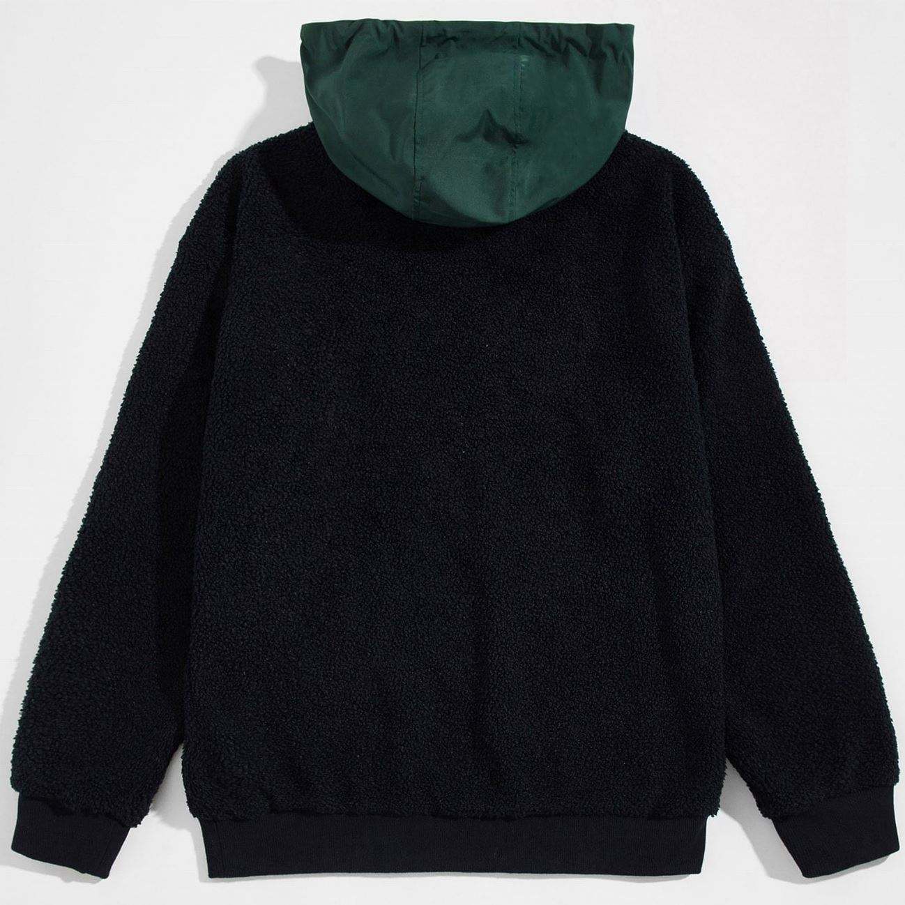 OEM fabricant personnalis&eacute; v&ecirc;tements pour hommes polaire coton demi fermeture &eacute;clair vestes &agrave; capuche patchwork pull sweat avec de grandes poches cargo