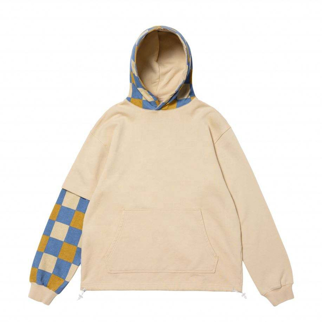 Sweat-shirt &agrave; carreaux personnalis&eacute;, fabricant OEM, d&eacute;contract&eacute;, personnalis&eacute;, grande taille, sweat &agrave; capuche pour hommes