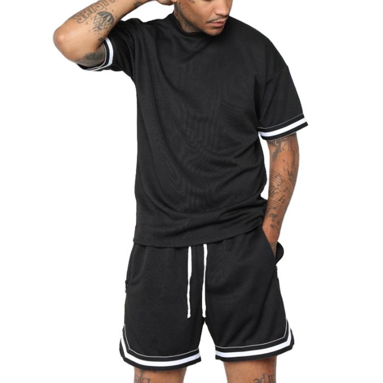OEM Factory Custom Color Herren Blanko 2-teiliges Shorts- und T-Shirt-Set