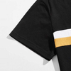 Conjunto de shorts de ver&atilde;o masculino manga curta listrada camiseta e shorts conjuntos de duas pe&ccedil;as