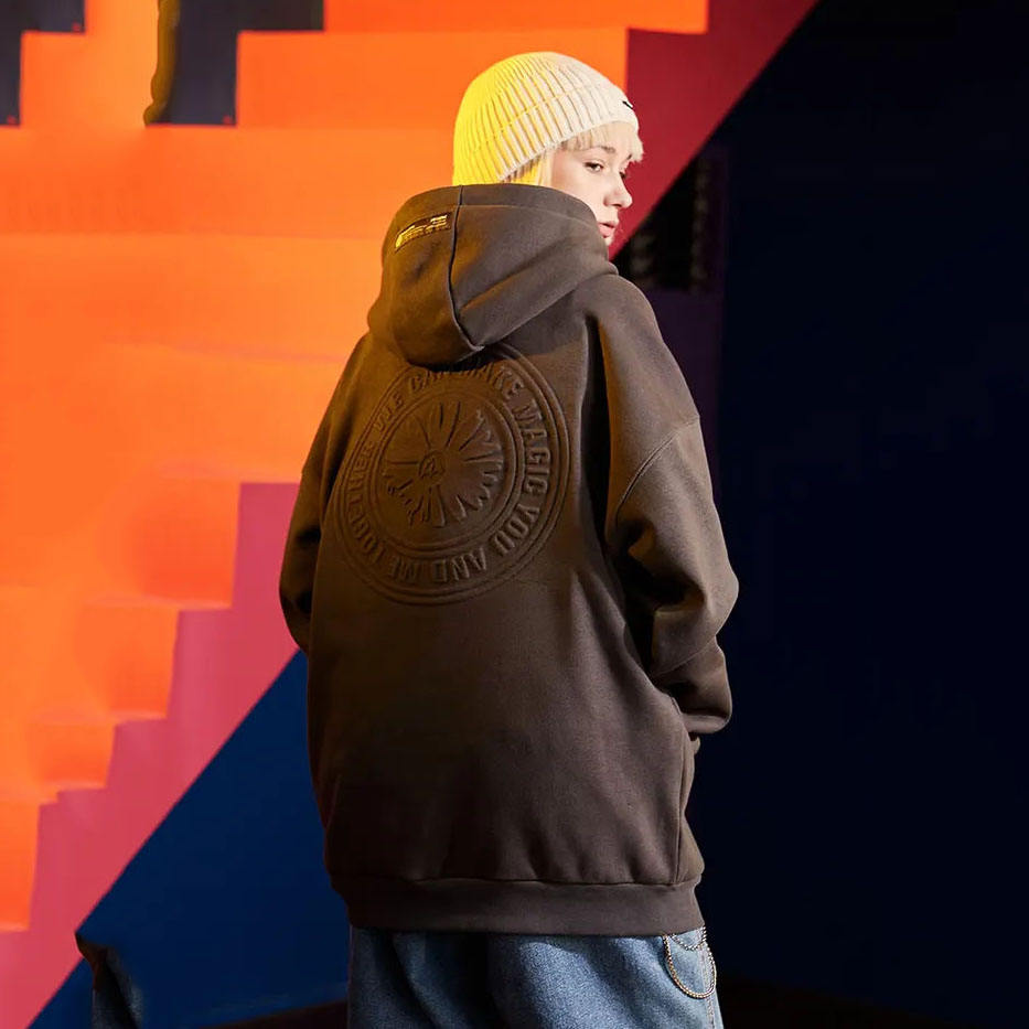 Herren-Sweatshirt aus 100 % Baumwolle mit individuellem Logo, Unisex-Kapuzenpullover mit Buchstabendruck und 3D-Pr&auml;gung