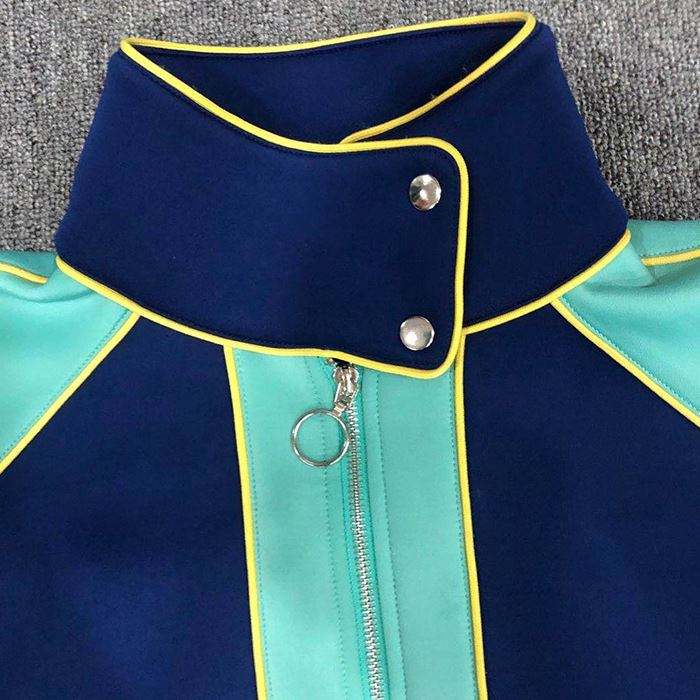 Spersonalizuj swoje logo Męski dres Bluza Projektant mody Kolorowy blok Detale z taśmą Dwuczęściowy kombinezon dresowy