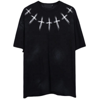 Corak Rekaan Personaliti Tersuai T-Shirt Lightning Cross Mens
