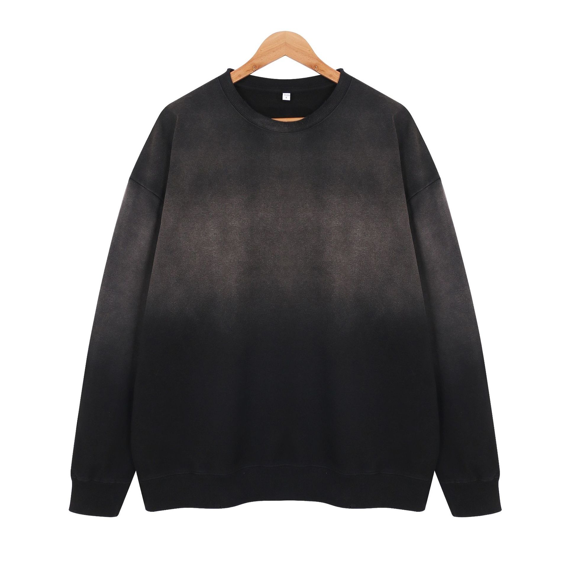 400Gsm vintage gradijent boja Streetwear Crewneck Retro prilagođeni logotip muška majica s kapuljačom za muškarce