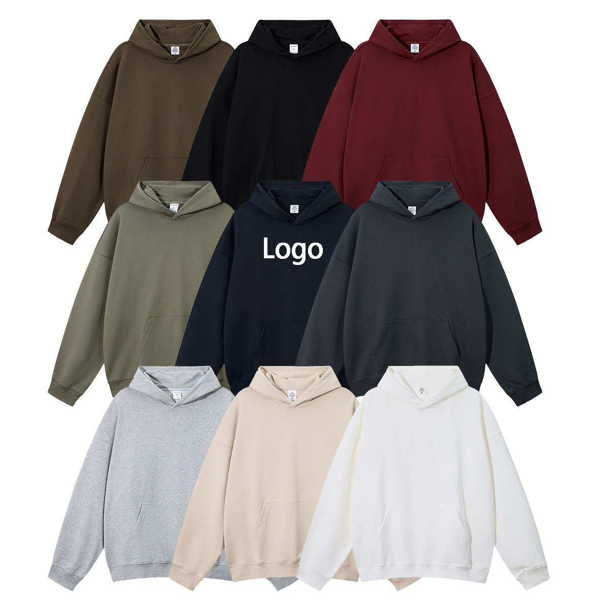 23839 French Terry Heavy 400gsm Boxy Oversized hoodie B&aacute;n bu&ocirc;n thương hiệu trống Nh&agrave; sản xuất