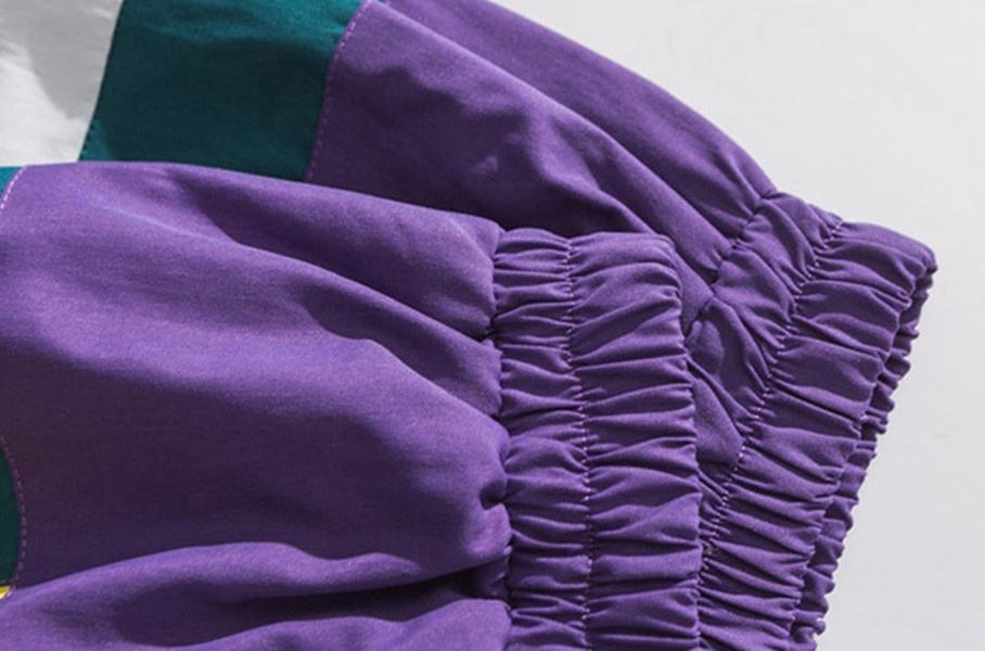 Moški kombinezon z navpičnim ovratnikom v kontrastnih barvah po meri proizvajalca OEM za prosti čas, jakna