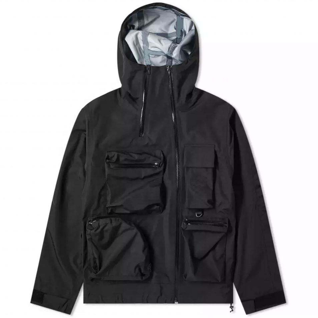 ຜູ້ຜະລິດ Oem New Windbreaker Custom Logo Design Men Waterproof 100% Nylon Lightweight Cargos For Jacket