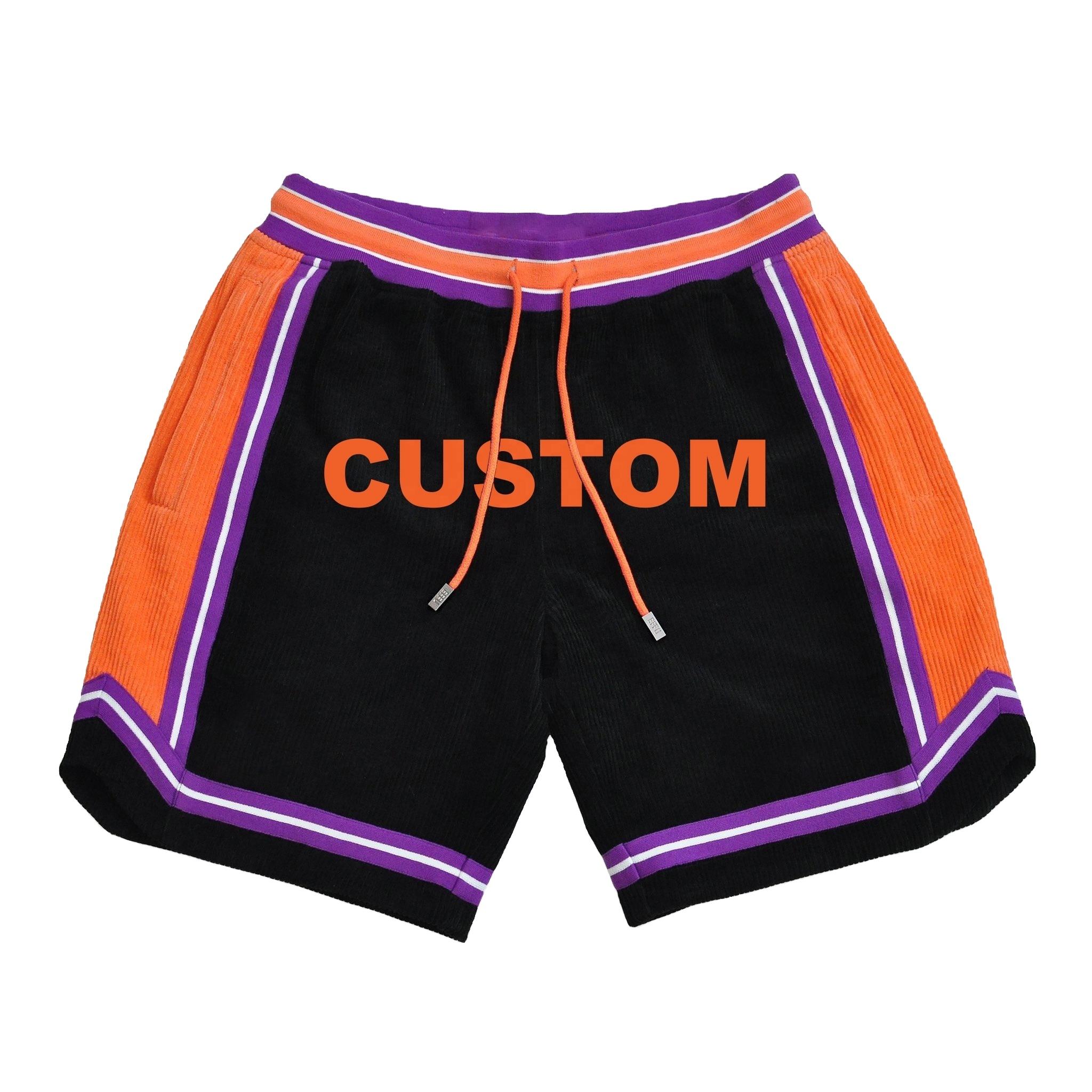 Pantaloncini da basket con logo personalizzato stampato da uomo in felpa sportiva da palestra di alta qualit&agrave; del produttore OEM