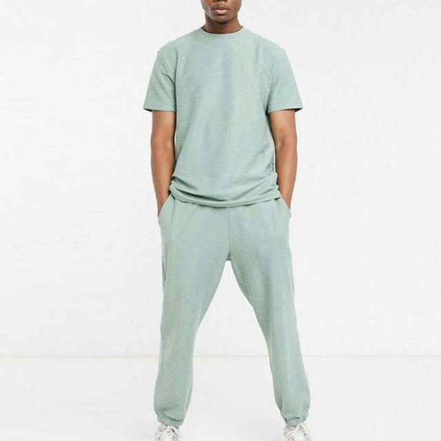 Aestate Stylus Campi homines Tracksuit Duo Piece T Shirt & Jogger Sets