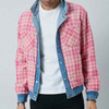 Giacche da uomo Cappotto invernale personalizzato in fabbrica cinese Giacca di jeans da uomo scozzese reversibile
