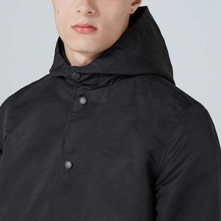 Personalizza il tuo marchio Giacca da allenatore con giacca a vento semplice e cappuccio a maniche lunghe