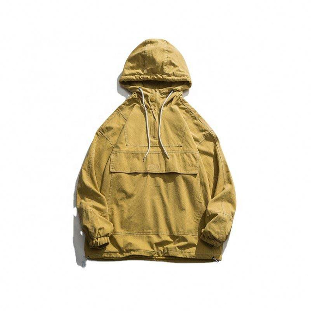 OEM Manufacturer Custom Men's Pullover City Outdoor Cargo Hoodie Solid Color Casual Hoodie Top