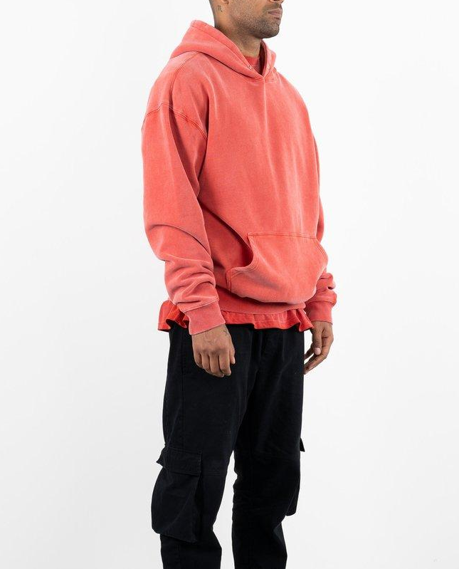 OEM v&yacute;robce Zak&aacute;zkov&yacute; svetr s potištěn&yacute;m logem Oversized Streetwear Fleece Vintage Washed Mikiny