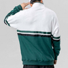 Fabricante OEM 2022 Gola de Algod&atilde;o Meio Zip Moletons Color Block Moda Pul&ocirc;ver Hip Hop Moletons Masculinos