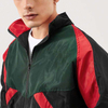 OEM-Hersteller mit individuellem Logo, Patchwork-Windjacke mit langen &Auml;rmeln und elastischen B&uuml;ndchen und Rei&szlig;verschluss