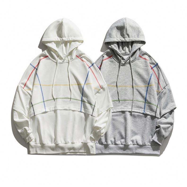 Sweat &agrave; capuche pour hommes, fabricant OEM, Logo personnalis&eacute;, vente en gros, nouveau Style d&eacute;truit, ourlet coup&eacute;, Hip Hop, trou cass&eacute;, sweat &agrave; capuche de styliste