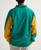 ຜູ້ຜະລິດ OEM Contrast Sleeve Color Piping Green Color High Quality Polyester Mock Neck Drawstring Hoodies Sweatshirts