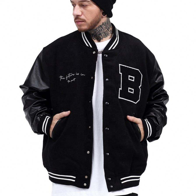 OEM v&yacute;robce P&aacute;nsk&eacute; kab&aacute;ty na zak&aacute;zku American Retro Vintage Baseball Uniform Trend V&yacute;šivka Zimn&iacute; kůže P&aacute;nsk&eacute; Oblečen&iacute; Bunda
