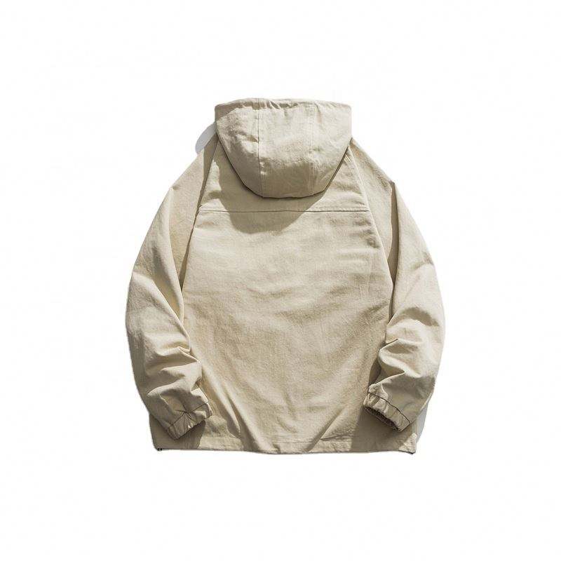ผู้ผลิต OEM กำหนดเองผู้ชายคลุมด้วยผ้ากลางแจ้งกระเป๋าเสื้อลำลองขนาดใหญ่