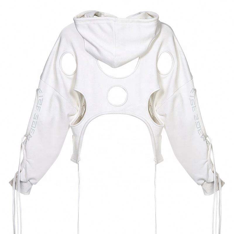 OEM Producent Engros Design Custom Destruction Deconstructed Ripped Hoodie &Oslash;kologisk bomuld H&aelig;ttetr&oslash;je til salg