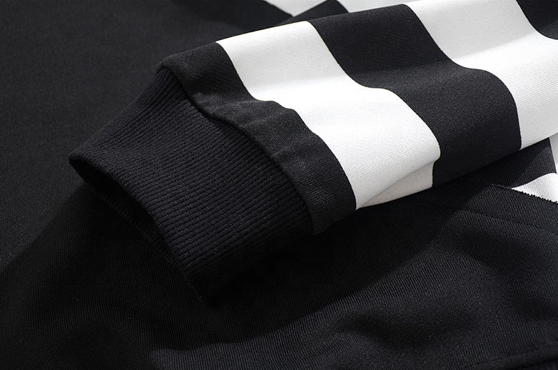 OEM Tillverkare Anpassad Stripe Casual Custom Sweatshirt Plus Size Hoodies Herr Hoodies