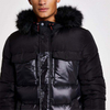 Vinterkl&auml;der f&ouml;r m&auml;n L&aring;ng vindjacka sidofickor Fuskp&auml;lshuva Slim Fit Zip-Up Pufferjacka