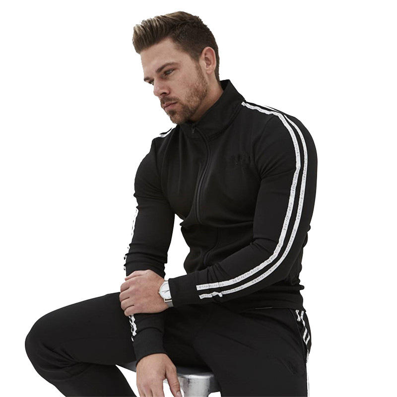 Projektanci Producenci Slim Fit Poliester Chłopcy Gym Sport 2 sztuki Niestandardowa etykieta Męskie dresy