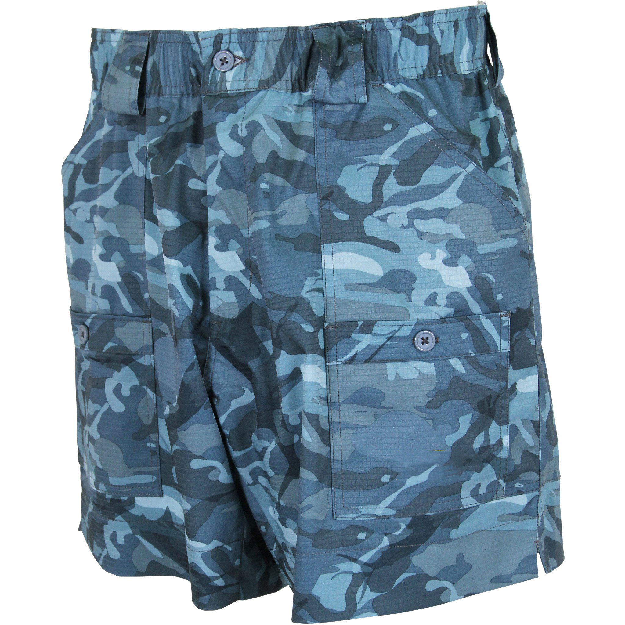Logo Tersuai Pengeluar OEM 95% Poliester 5% Elastane Camo Cepat Kering Lelaki Memancing Seluar pendek