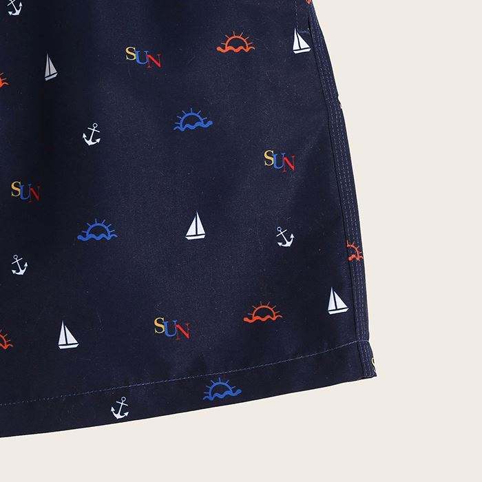 Oem B&aacute;n bu&ocirc;n Nam Quần short in đồ họa m&ugrave;a h&egrave; D&acirc;y r&uacute;t Quần short đi biển