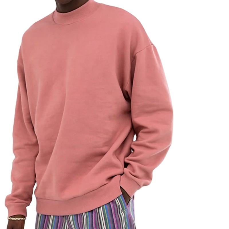 OEM h&oslash;jkvalitets fleece-sweatshirt i overst&oslash;rrelse til m&aelig;nd med rund hals