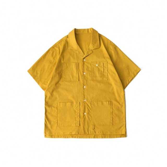 OEM gy&aacute;rt&oacute; f&eacute;rfi egyszerű r&ouml;vid ujj&uacute;, bő, k&eacute;nyelmes r&ouml;vid ujj&uacute; ing.