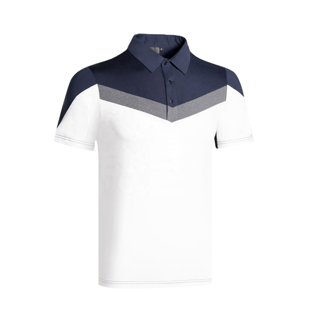 Polyester Spandex Custom Polo Herr Fukttransporterande Sport Golf Polo Shirt